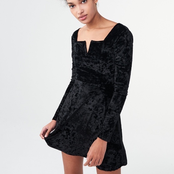 stretch velvet dress